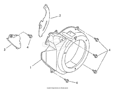 Fan Cover Diagram and Parts List for 1959-0  Briggs and Stratton Generator